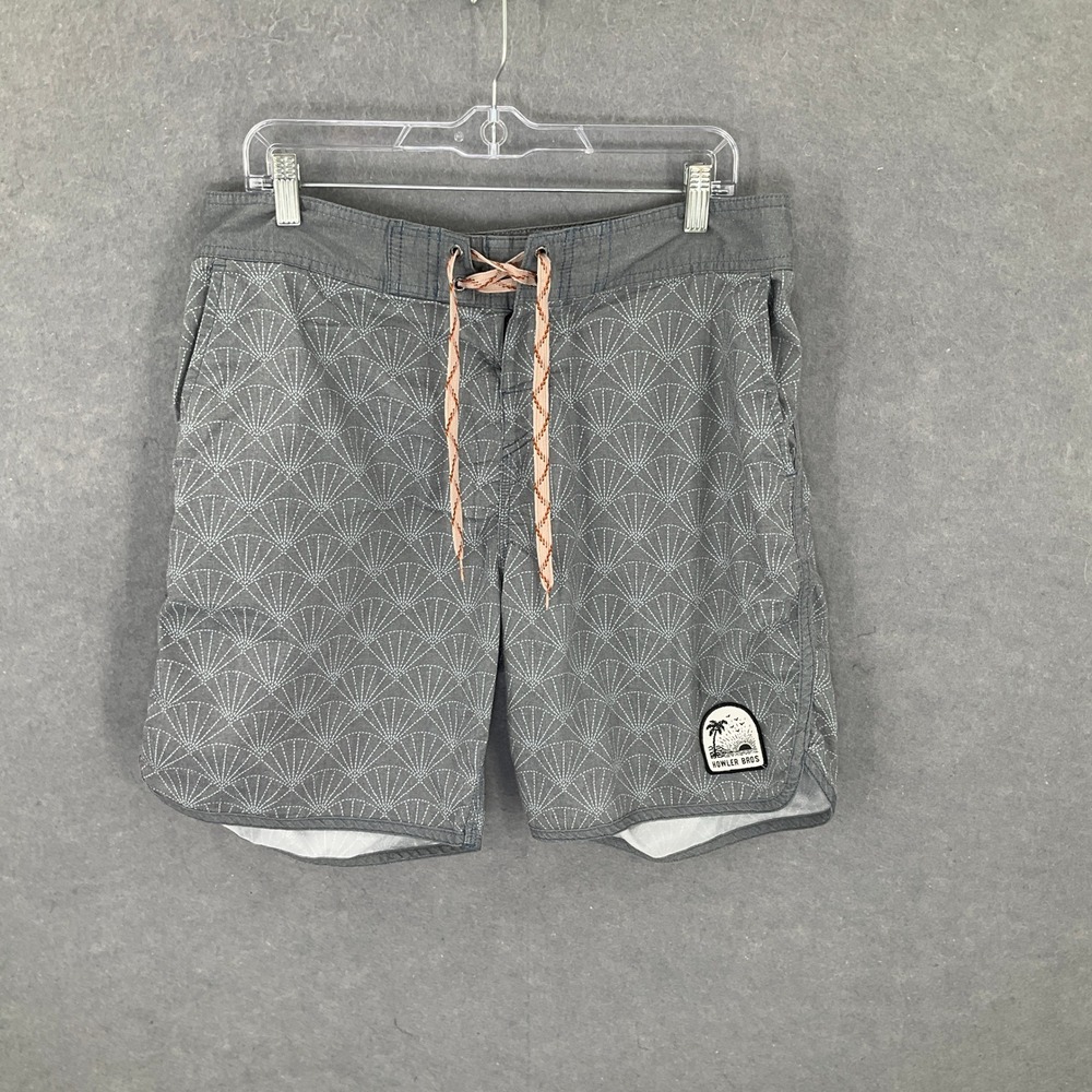 Howler Brothers Gray Patterned Board Shorts